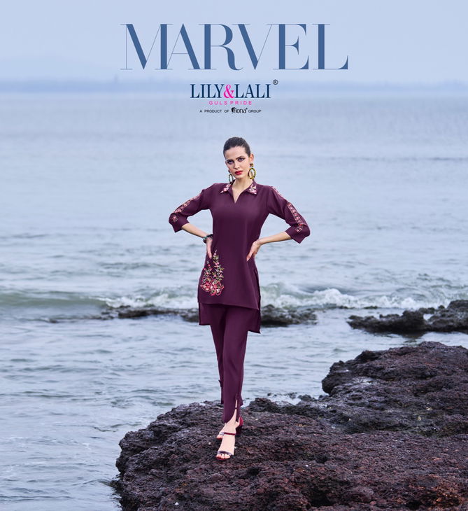 Lily And Lali Marvel Fancy Designer Wear Wholesale Kurtis With Bottom Catalog